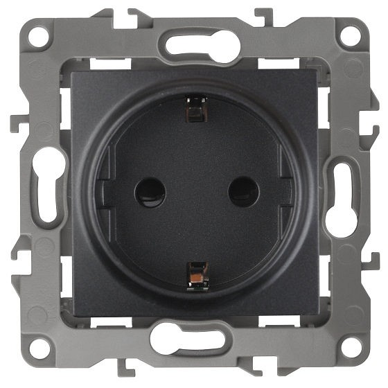 Розетка с заземлением, без рамки Эра 12-2101 Б0014679