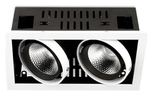 Встраиваемый светильник Ambrella Light T T812 BK/CH 2*12W 4200K