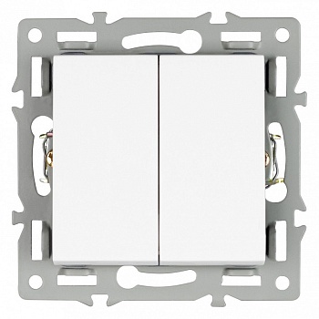 Выключатель проходной двухклавишный без рамки Arlight SWT 043727