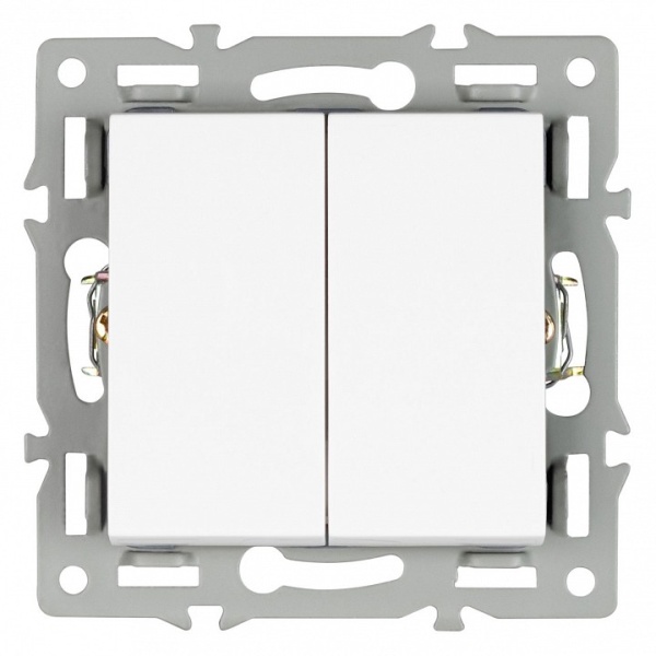 Выключатель проходной двухклавишный без рамки Arlight SWT 043727